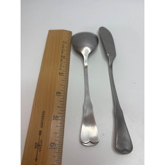 Oneida Community PATRICK HENRY Stainless Flatware Sugar Spoon Butter Knife Lot 2 - Picture 3 of 3